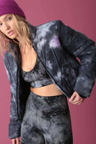 Shop Electric and Rose Electric & Rose Puffer Bomber Jacket as seen on Chloe Meadows Jacket for women – premium loungewear and festival fashion at Spoiled Brat