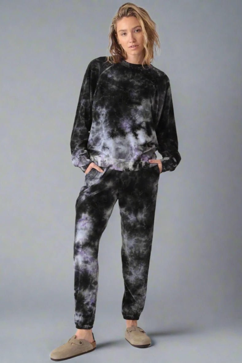 Shop Electric and Rose Electric & Rose Siesta Velour Sweatpants Jogger Bottoms for women – premium loungewear and festival fashion at Spoiled Brat