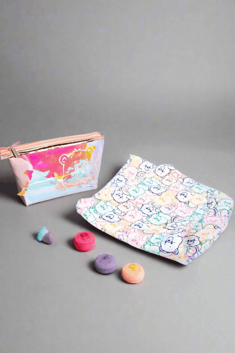 Shop Fizz Creations Fizz Creations Care Bears Hair Turban & Cosmetics Bag Set Scarf for women – premium loungewear and festival fashion at Spoiled Brat