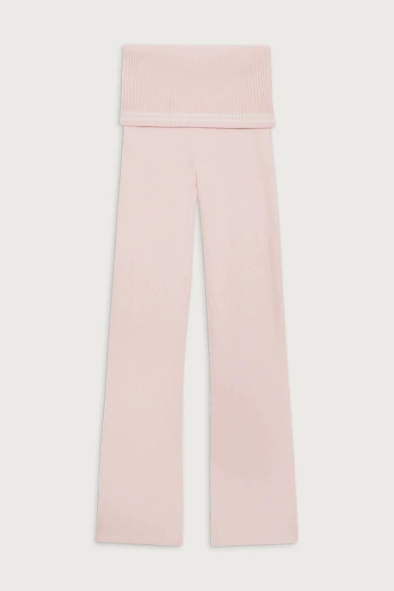 Aimee Cloud Knit Flare Pant Rosebud