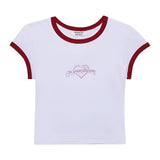 Shop Frankies Bikinis Frankies Bikinis Archie Cotton Tee as seen on Madelaine Petsch & Amelia Gray Top for women – premium loungewear and festival fashion at Spoiled Brat