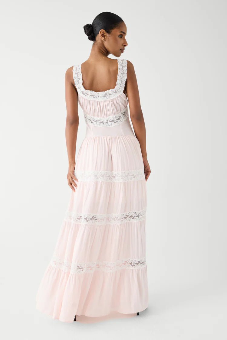 Shop Frankies Bikinis Frankies Bikinis Dakota Maxi Dress in Sweet Dreams Maxi Dress for women – premium loungewear and festival fashion at Spoiled Brat