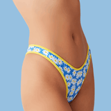 Shop Frankies Bikinis Frankies Bikinis Dove Classic Bikini Bottom in Blue Daisy Bikini Top for women – premium loungewear and festival fashion at Spoiled Brat