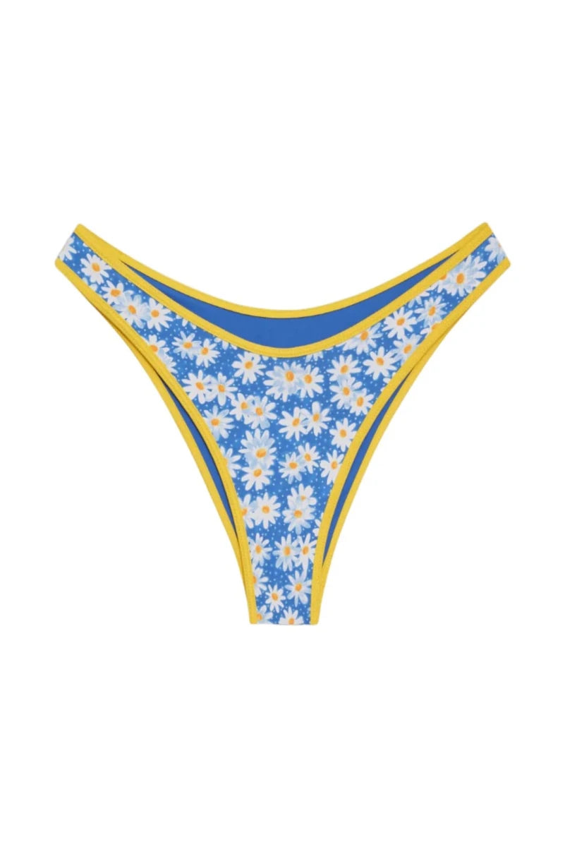 Shop Frankies Bikinis Frankies Bikinis Dove Classic Bikini Bottom in Blue Daisy Bikini Top for women – premium loungewear and festival fashion at Spoiled Brat
