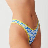 Shop Frankies Bikinis Frankies Bikinis Dove Classic Bikini Bottom in Blue Daisy Bikini Top for women – premium loungewear and festival fashion at Spoiled Brat
