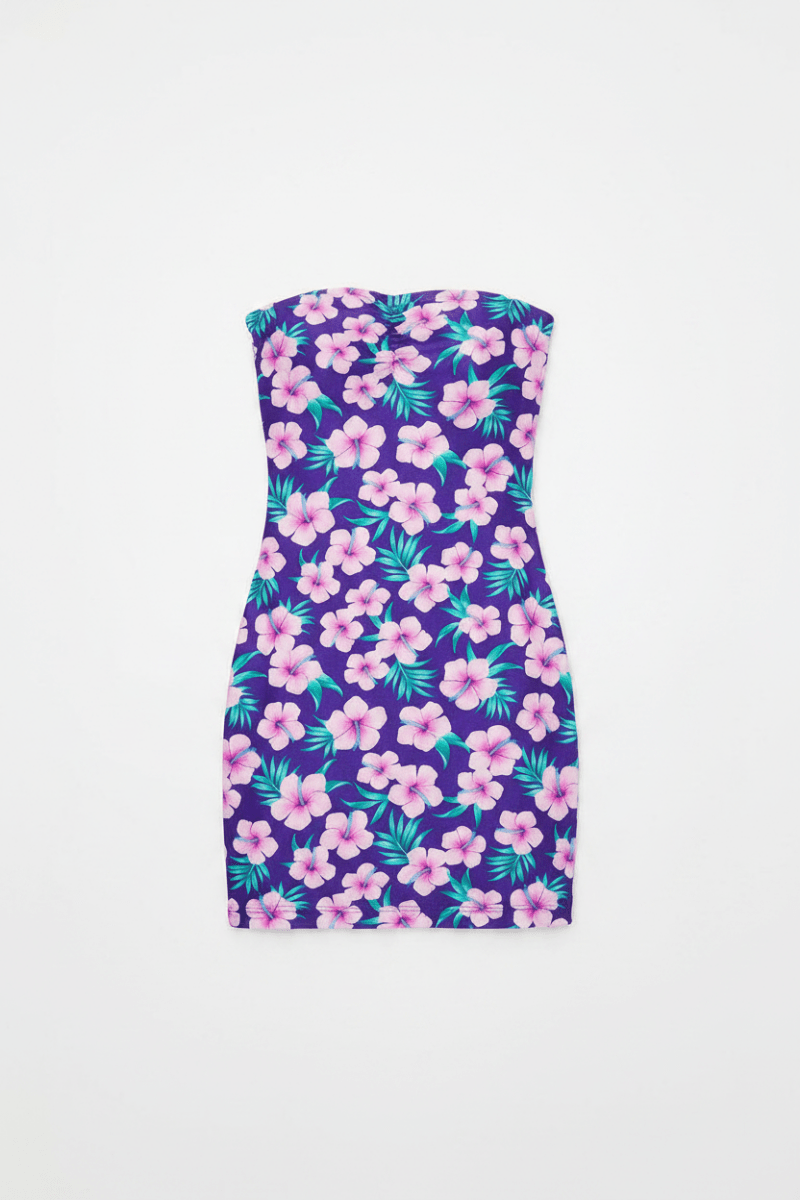Palmer Shine Strapless Tube Dress