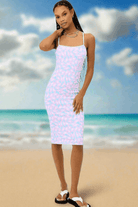 Shop Frankies Bikinis Frankies Bikinis Quinn Terry Midi Dress in Daisy Dream Midi Dress for women – premium loungewear and festival fashion at Spoiled Brat