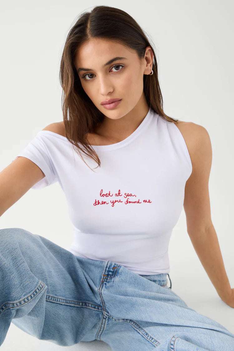 Shop Frankies Bikinis Frankies Bikinis Starlight Cotton Tee Top for women – premium loungewear and festival fashion at Spoiled Brat