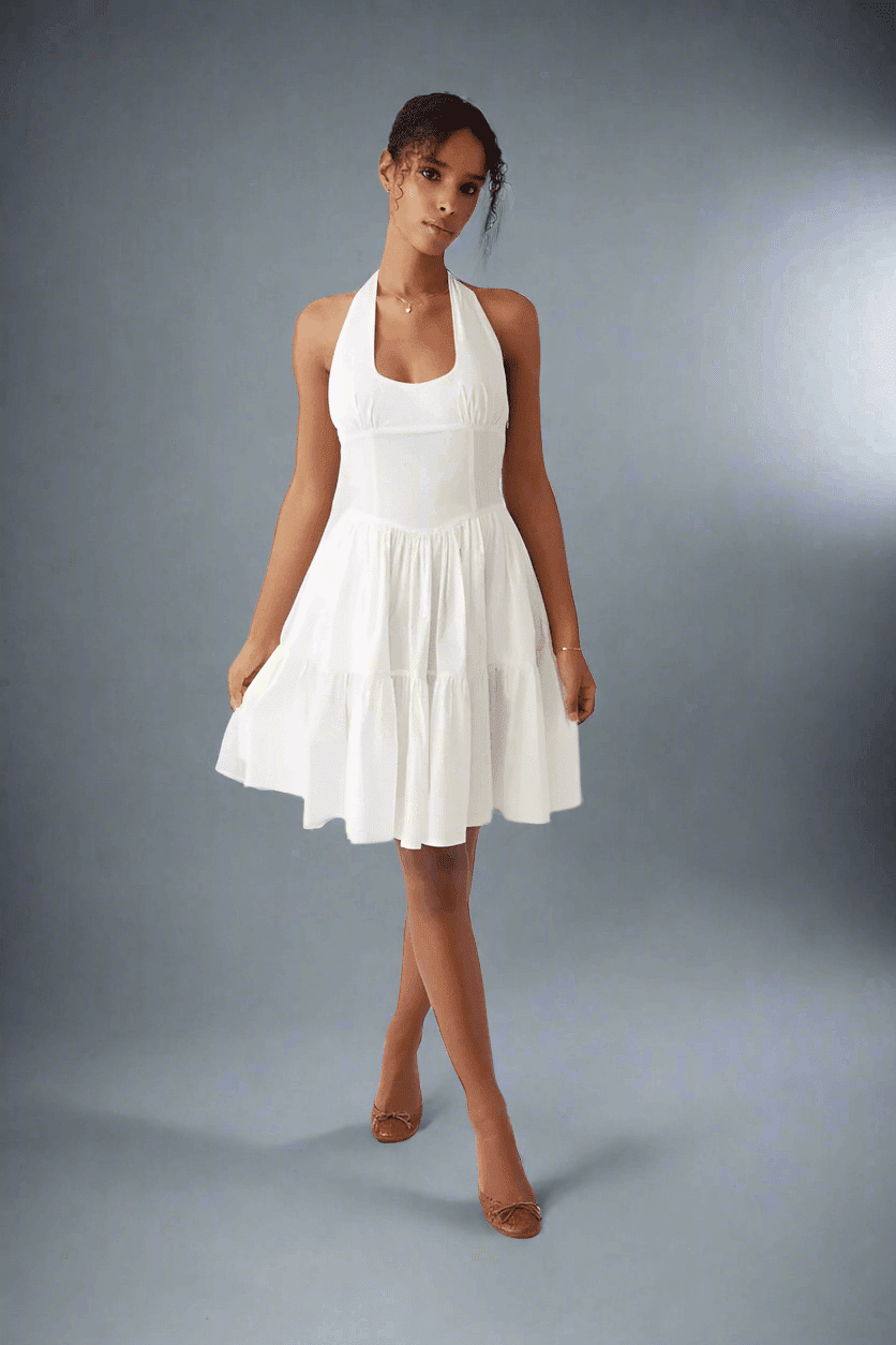 Frankies Bikinis Tulsa Halter Midi Dress as seen on Malin Andersson - Spoiled Brat