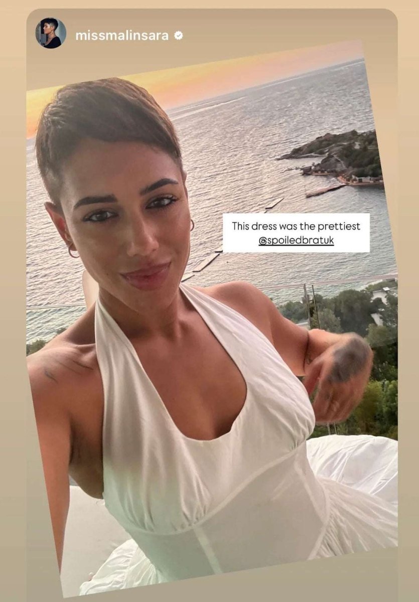 Shop Frankies Bikinis Frankies Bikinis Tulsa Halter Midi Dress as seen on Malin Andersson Maxi Dress for women – premium loungewear and festival fashion at Spoiled Brat