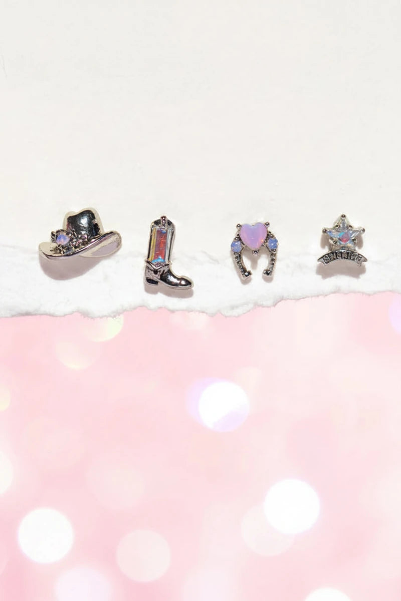 Shop Girls Crew Girls Crew Cowgirl Earring Stud Set Earrings for women – premium loungewear and festival fashion at Spoiled Brat