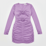 Shop Glamorous Glamorous Lilac - Orchid Rose - Applique Ruched Mini - Dress Evening Dress for women – premium loungewear and festival fashion at Spoiled Brat