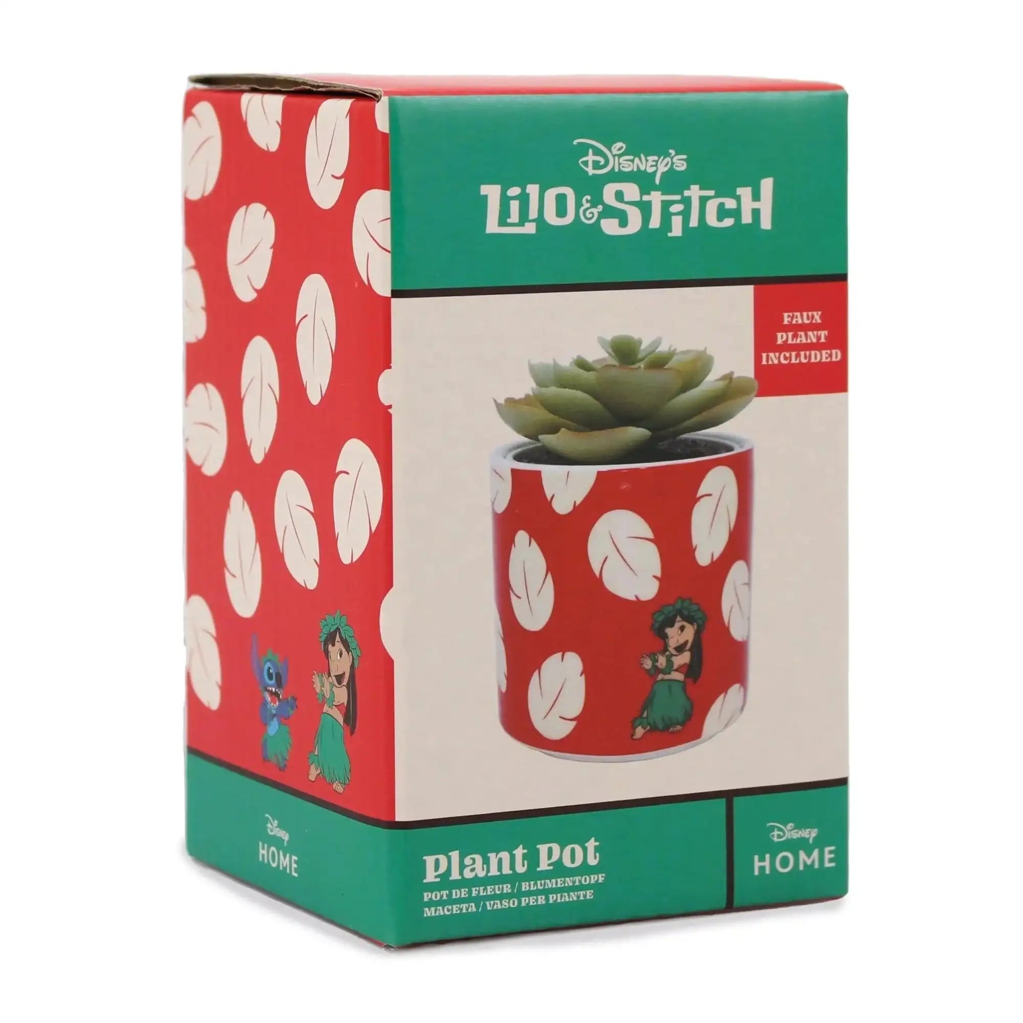 Disney Lilo & Stitch Faux Plant Pot by Half Moon Bay – Planter – Red | Spoiled Brat UK