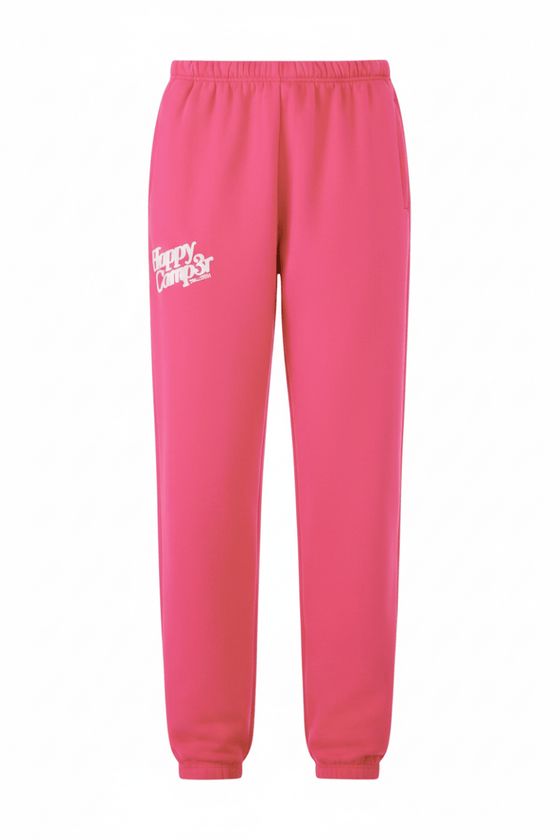 Shop Happy Camp3r Happy Camp3r Hot Pink Core Jogger Pants Leggings for women – premium loungewear and festival fashion at Spoiled Brat