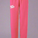 Shop Happy Camp3r Happy Camp3r Hot Pink Core Jogger Pants Leggings for women – premium loungewear and festival fashion at Spoiled Brat