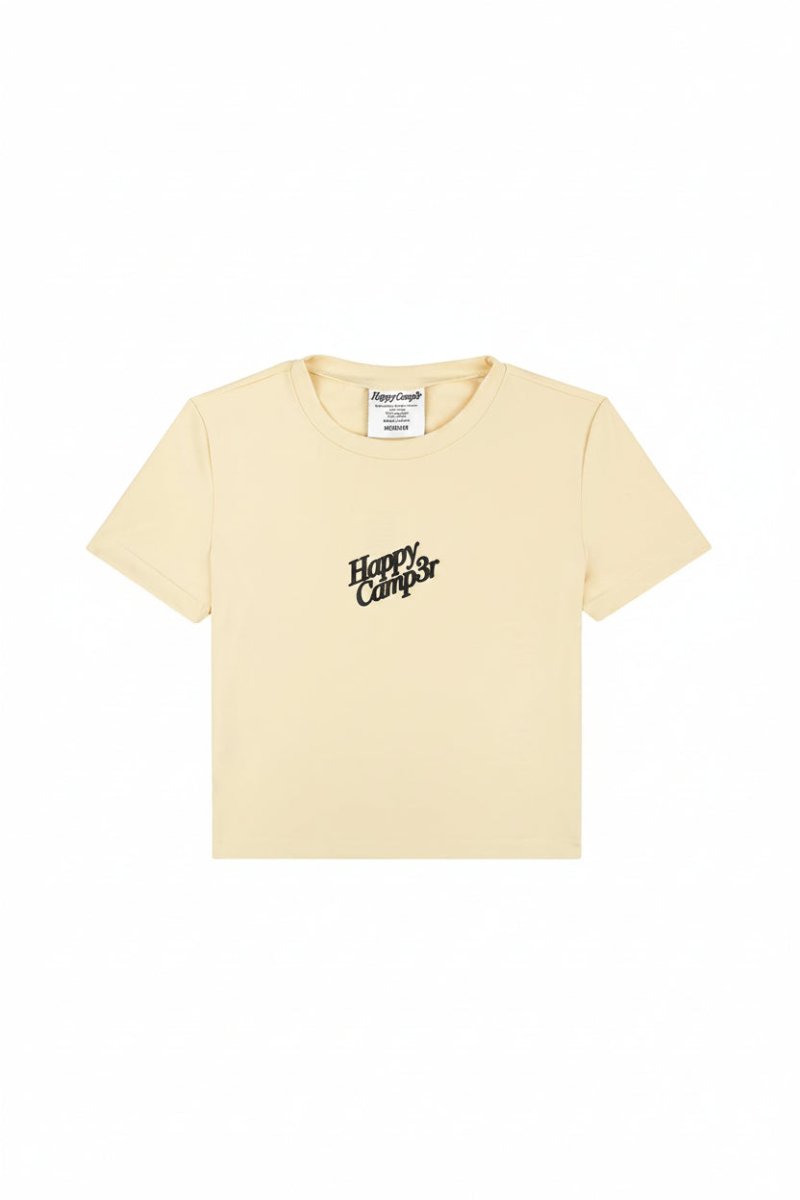 Shop Happy Camp3r Happy Camp3r Puff Series Crop Tee Crop Top for women – premium loungewear and festival fashion at Spoiled Brat
