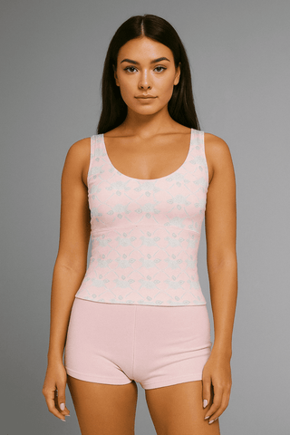 Shop Happy Camp3r Happy Camp3r Ribboned Dreams Athleisure Tank Top Tank Top for women – premium loungewear and festival fashion at Spoiled Brat