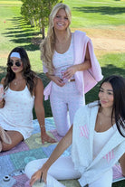 Shop Happy Camp3r Happy Camp3r Ribboned Dreams Harper Active Pants Leggings for women – premium loungewear and festival fashion at Spoiled Brat