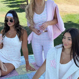 Shop Happy Camp3r Happy Camp3r Ribboned Dreams Harper Active Pants Leggings for women – premium loungewear and festival fashion at Spoiled Brat