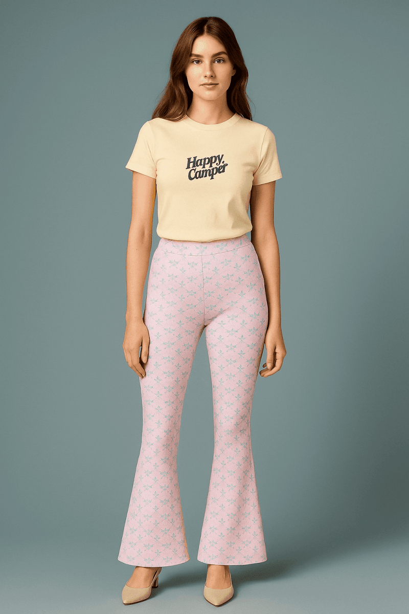 Shop Happy Camp3r Happy Camp3r Ribboned Dreams Harper Active Pants Leggings for women – premium loungewear and festival fashion at Spoiled Brat