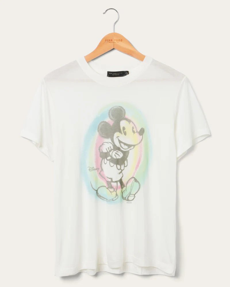 Shop Junk Food Junk Food Mickey Old School Spray Paint Vintage Tee T-Shirt for women – premium loungewear and festival fashion at Spoiled Brat