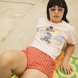 Shop Junk Food Junk Food Mickey Surf Flea Market Crop Top T-Shirt for women – premium loungewear and festival fashion at Spoiled Brat