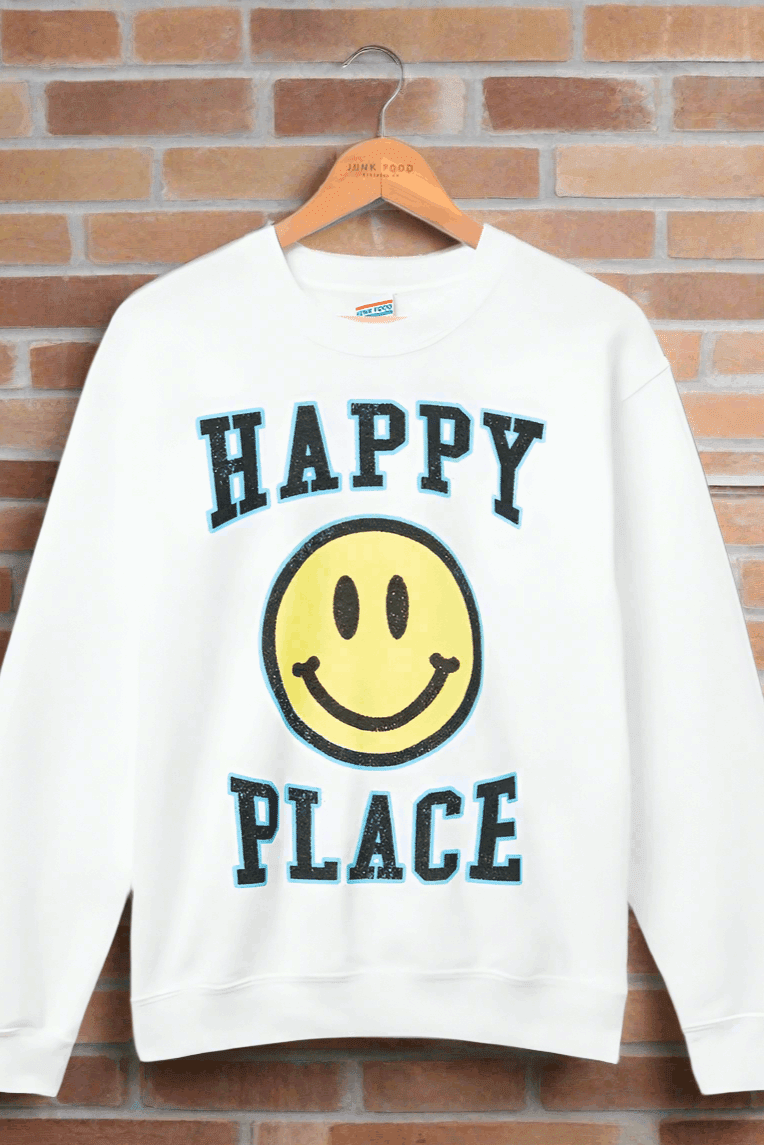 Junk Food Womens Happy Place Flea Market Fleece Sweater - Spoiled Brat