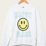 Shop Junk Food Junk Food Womens Happy Place Flea Market Fleece Sweater T-Shirt for women – premium loungewear and festival fashion at Spoiled Brat