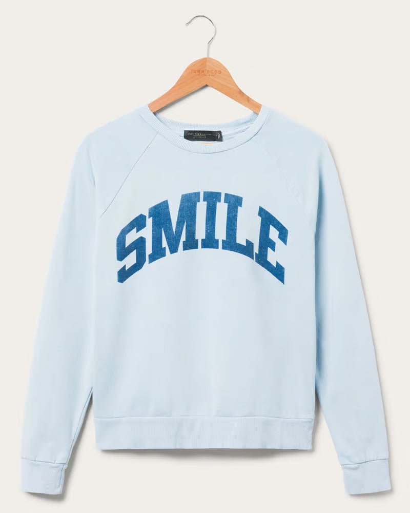 Junk Food Womens Smile Vintage Raglan Pullover - Spoiled Brat