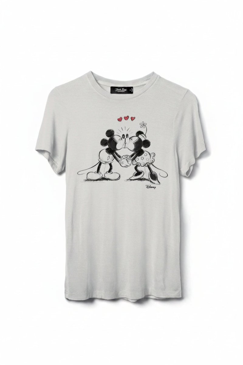 Shop Junk Food JUNKFOOD Disney Mickey and Minnie Kisses T-Shirt T-Shirt for women – premium loungewear and festival fashion at Spoiled Brat