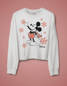 Shop Junk Food JUNKFOOD Disney Mickey Snowflake Christmas Jumper Jumper for women – premium loungewear and festival fashion at Spoiled Brat