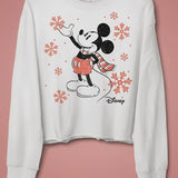 Shop Junk Food JUNKFOOD Disney Mickey Snowflake Christmas Jumper Jumper for women – premium loungewear and festival fashion at Spoiled Brat