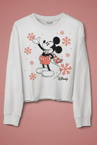 Shop Junk Food JUNKFOOD Disney Mickey Snowflake Christmas Jumper Jumper for women – premium loungewear and festival fashion at Spoiled Brat