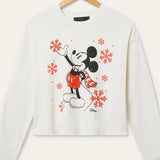 Shop Junk Food JUNKFOOD Disney Mickey Snowflake Christmas Jumper Jumper for women – premium loungewear and festival fashion at Spoiled Brat