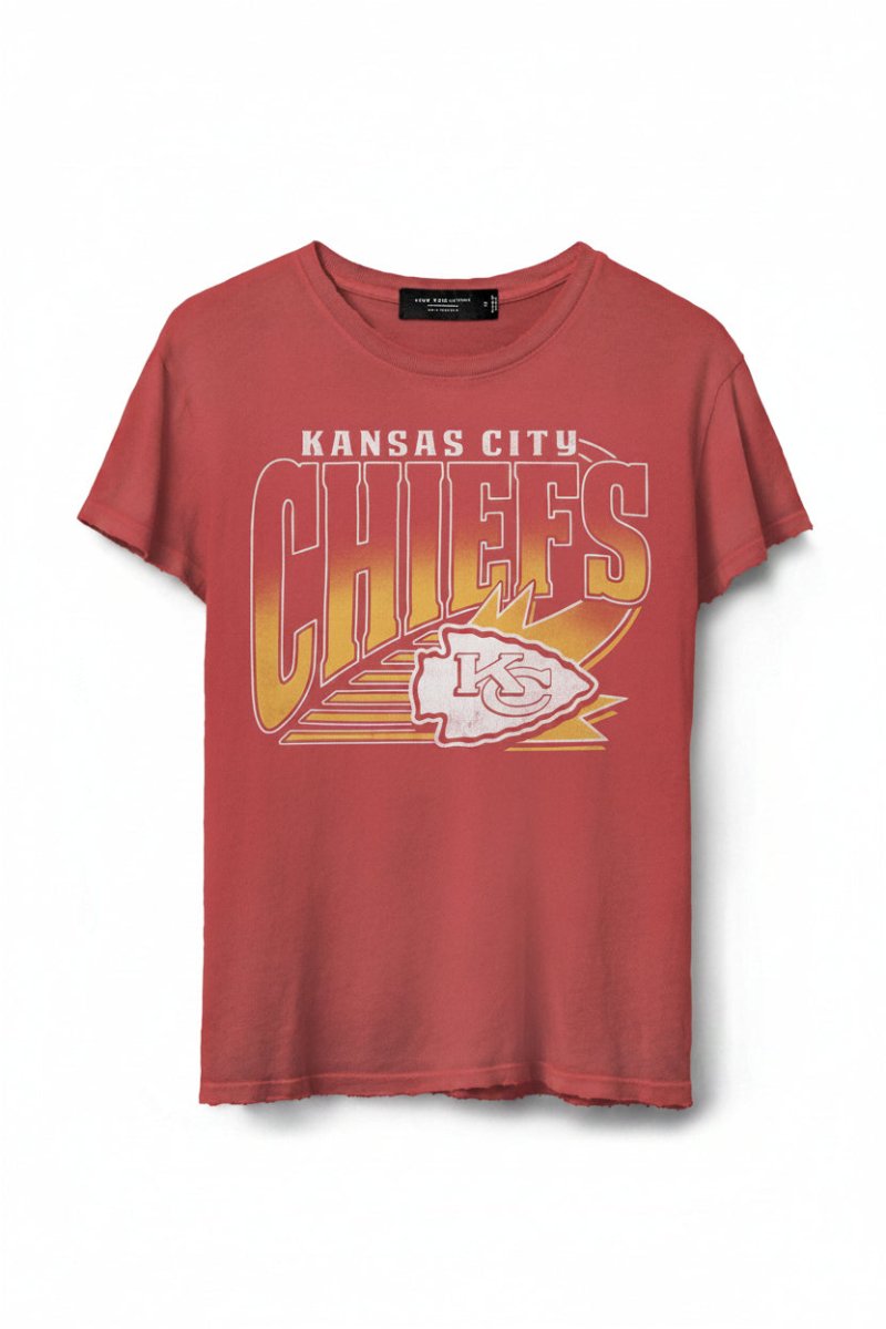Shop Junk Food JUNKFOOD Kansas City Chiefs T-Shirt as seen on Taylor Swift T-Shirt for women – premium loungewear and festival fashion at Spoiled Brat
