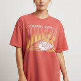 Shop Junk Food JUNKFOOD Kansas City Chiefs T-Shirt as seen on Taylor Swift T-Shirt for women – premium loungewear and festival fashion at Spoiled Brat