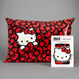 Shop Kitsch Hello Kitty x Kitsch Satin Pillowcase - Hello Kitty Bathes in a Sea of Bows Pillow for women – premium loungewear and festival fashion at Spoiled Brat