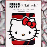 Shop Kitsch Hello Kitty x Kitsch Satin Pillowcase - Hello Kitty Bathes in a Sea of Bows Pillow for women – premium loungewear and festival fashion at Spoiled Brat