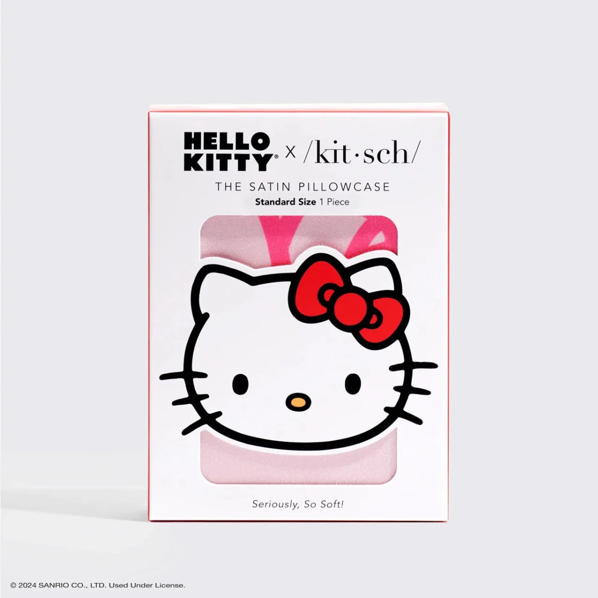 Shop Kitsch Hello Kitty x Kitsch Satin Pillowcase - Pink Hello Kitty Faces Pillow for women – premium loungewear and festival fashion at Spoiled Brat