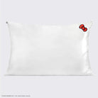 Hello Kitty x Kitsch Satin Pillowcase - Solid Ivory Hello Kitty Bow by Kitsch – Pillow – White | Spoiled Brat UK