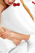 Hello Kitty x Kitsch Satin Pillowcase - Solid Ivory Hello Kitty Bow by Kitsch – Pillow – White | Spoiled Brat UK