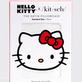 Shop Kitsch Hello Kitty x Kitsch Satin Pillowcase - Solid Ivory Hello Kitty Bow Pillow for women – premium loungewear and festival fashion at Spoiled Brat