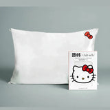 Shop Kitsch Hello Kitty x Kitsch Satin Pillowcase - Solid Ivory Hello Kitty Bow Pillow for women – premium loungewear and festival fashion at Spoiled Brat