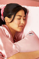 Hello Kitty x Kitsch Satin Pillowcase - Solid Pink Hello Kitty Face by Kitsch – Pillow – Pink | Spoiled Brat UK