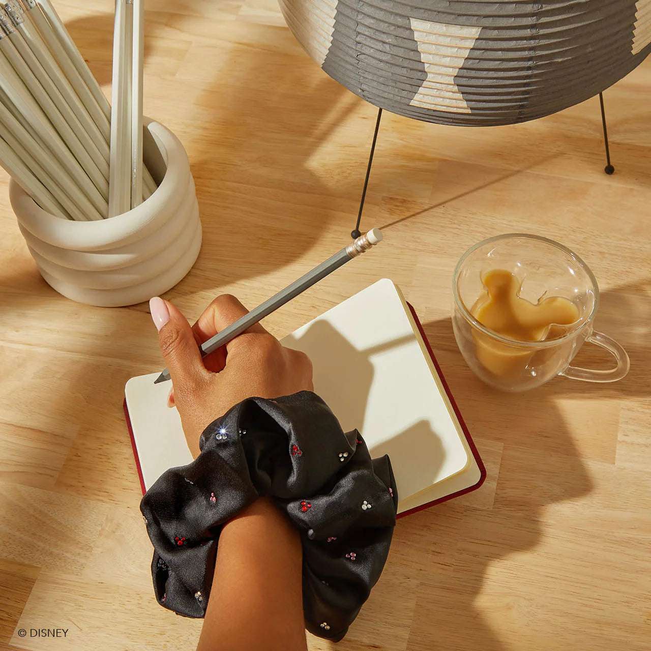 Shop Kitsch Kitsch & Mickey and Minnie Recycled Black Fabric Rhinestone Scrunchie Hair Band for women – premium loungewear and festival fashion at Spoiled Brat