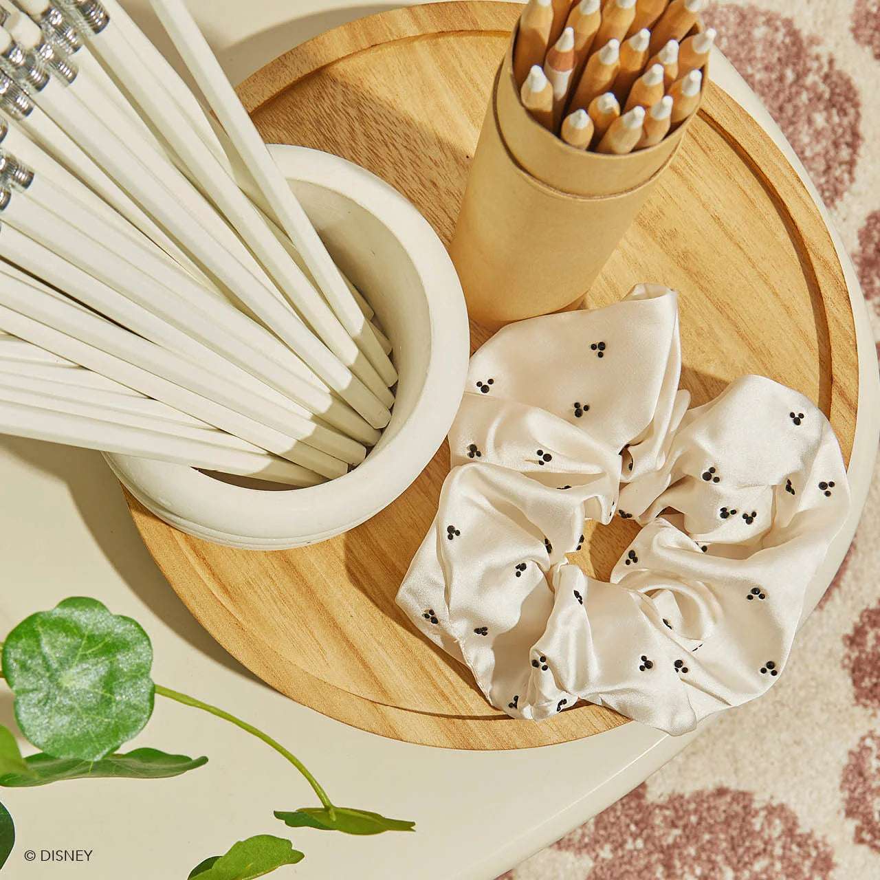 Kitsch & Mickey and Minnie Recycled Fabric Rhinestone Scrunchie - Spoiled Brat