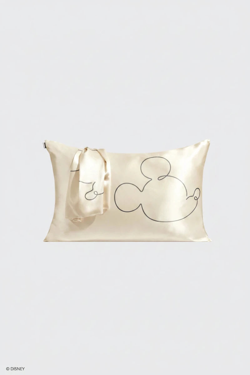 Shop Kitsch Kitsch & Mickey and Minnie Satin Pillowcase Standard Mr. Mouse Pillow for women – premium loungewear and festival fashion at Spoiled Brat