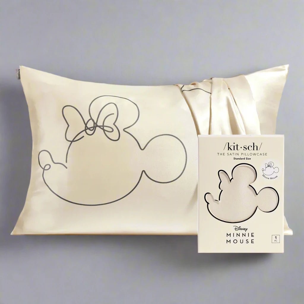 Kitsch & Mickey and Minnie Satin Pillowcase Standard Mrs Mouse by Kitsch – Pillow – Cream | Spoiled Brat UK