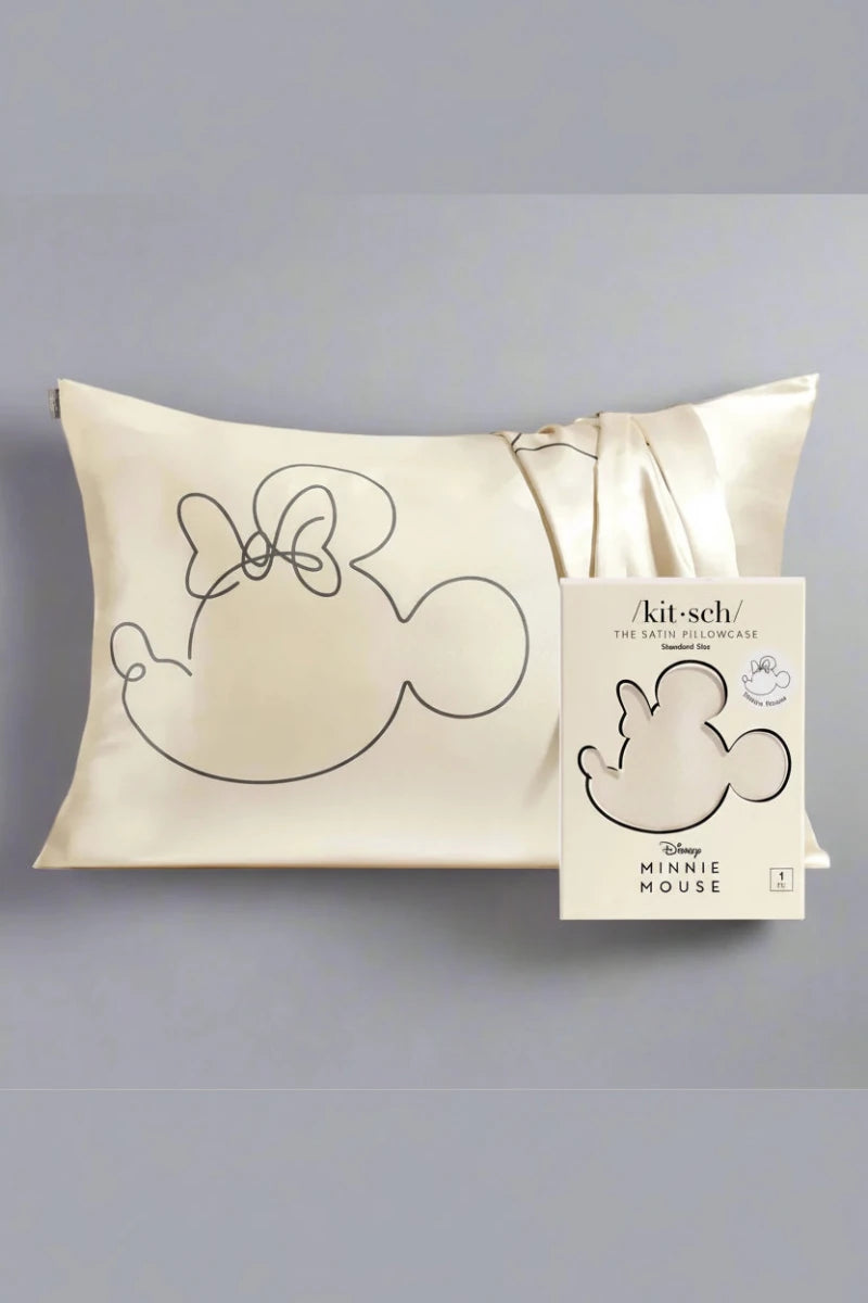 Shop Kitsch Kitsch & Mickey and Minnie Satin Pillowcase Standard Mrs Mouse Pillow for women – premium loungewear and festival fashion at Spoiled Brat