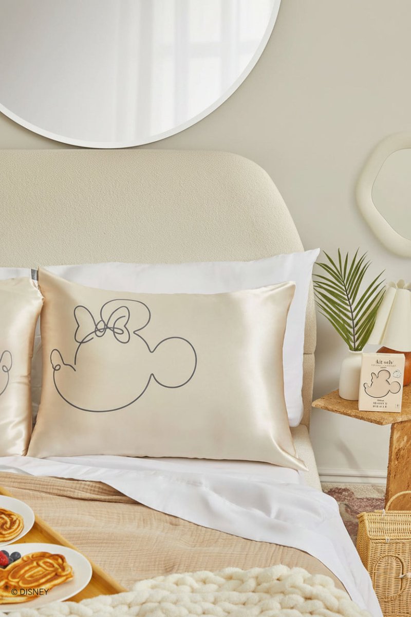 Shop Kitsch Kitsch & Mickey and Minnie Satin Pillowcase Standard Mrs Mouse Pillow for women – premium loungewear and festival fashion at Spoiled Brat
